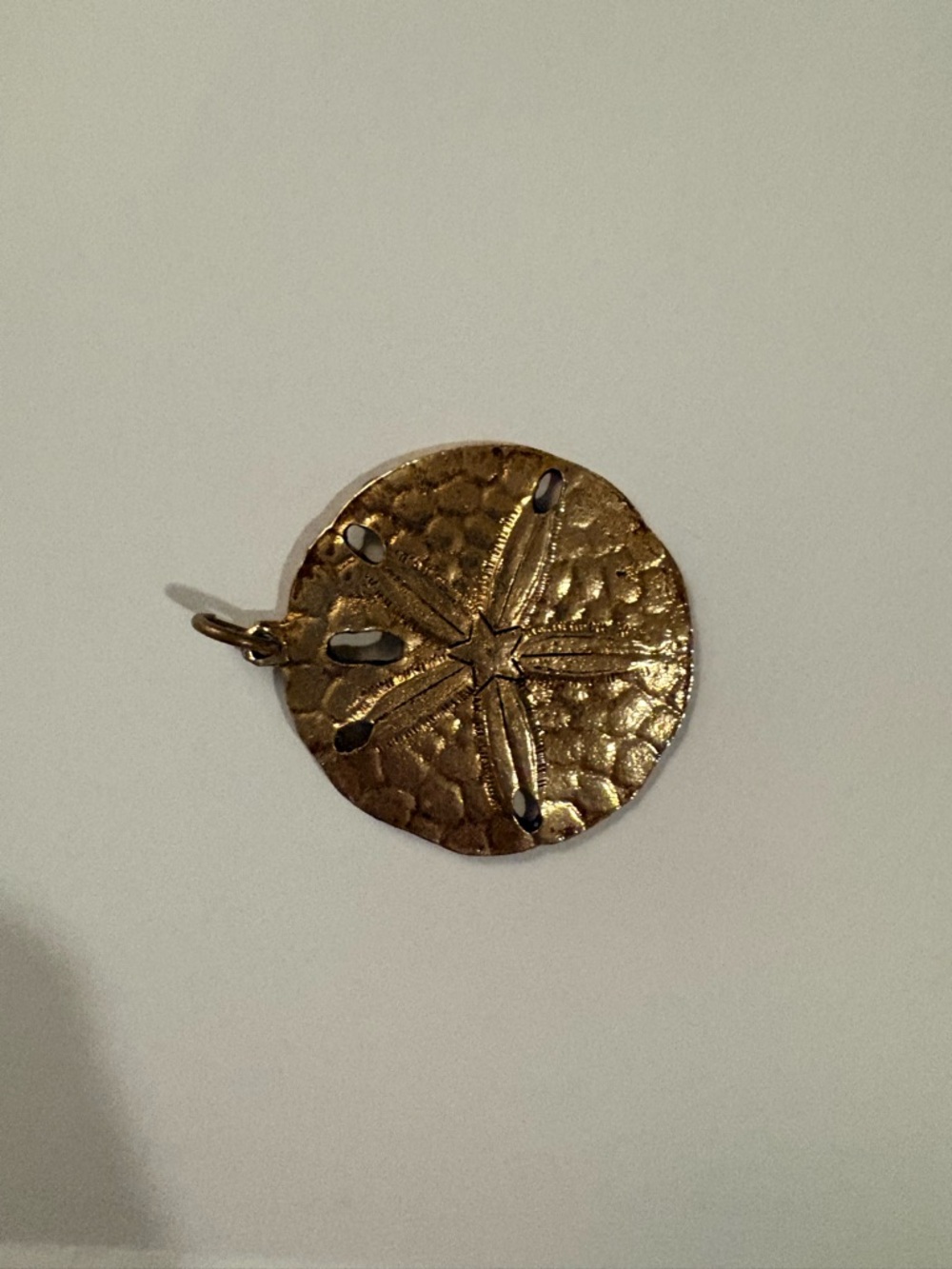 Antique Gold Sand Dollar Pendant Charm